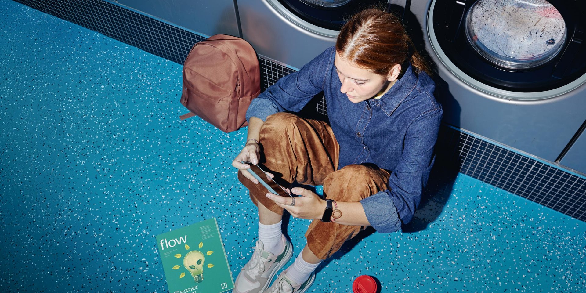 Alltagssituation im Waschsalon