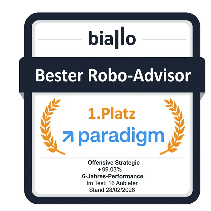 1. Platz für die digitale Vermögensverwaltung in der Kategorie Robo-Advisor Performance